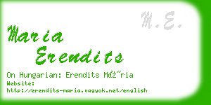 maria erendits business card